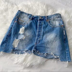Distressed • Jean Skirt